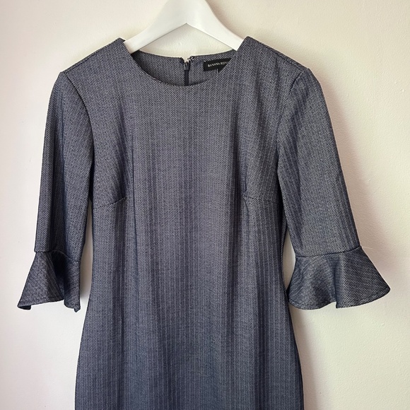 Banana Republic Herringbone Ponte Flutter-Sleeve Dress, Size: 4 - Picture 5 of 8